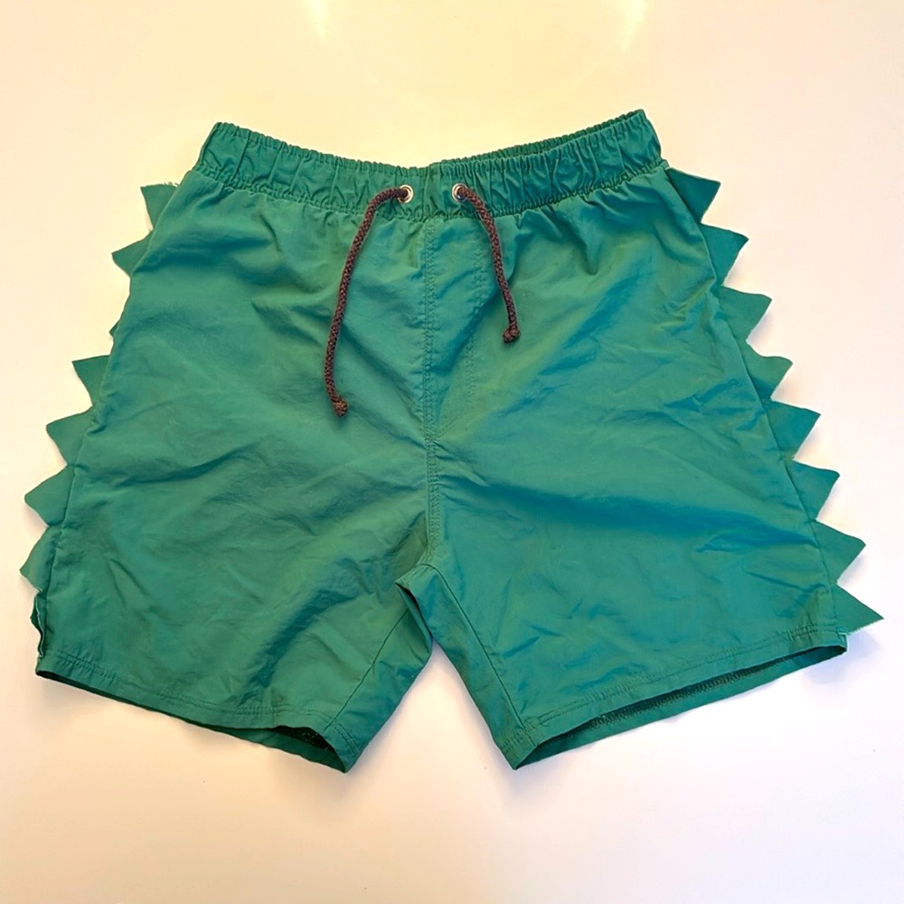 YPORQUE Dino Spine green swim trunks, size 10